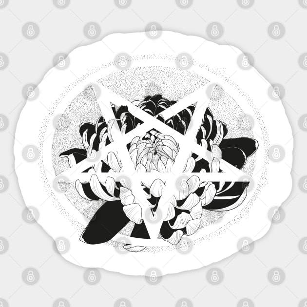 Satanic Chrysantheme Sticker by DarkChoocoolat